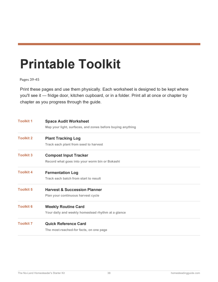 Starter Kit printable toolkit overview